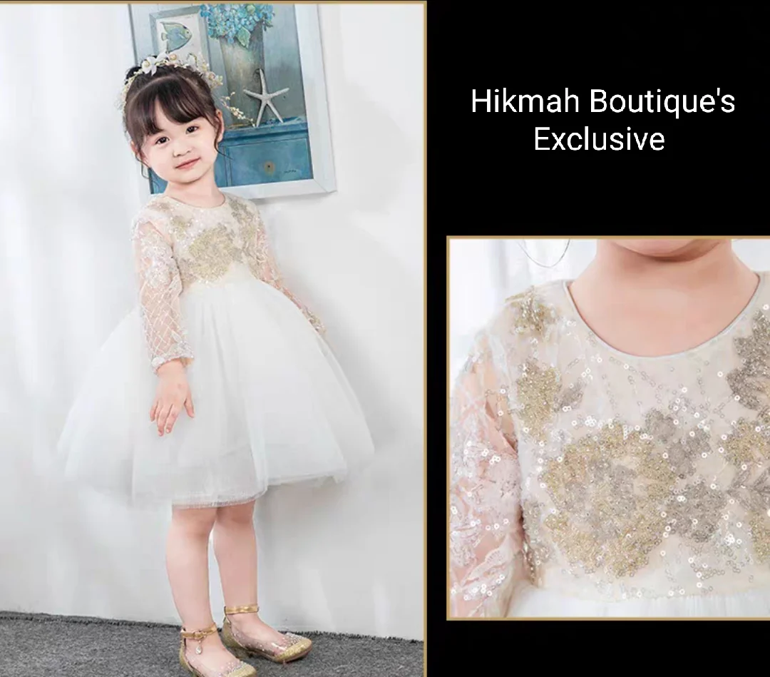Girls Party Dress | Girls Frock Dress | Bowknot Sequined Design - Image 3