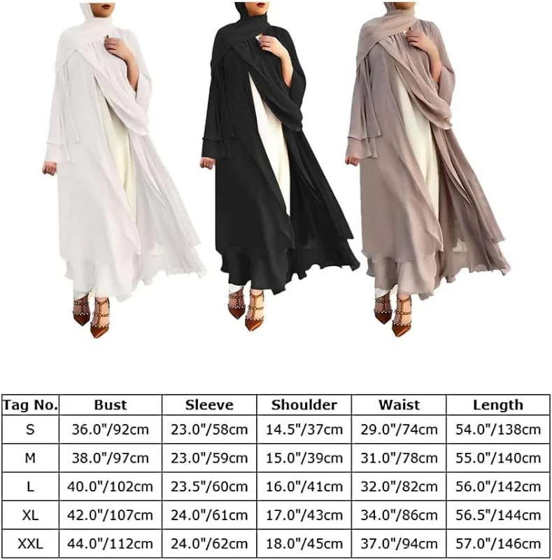 Black Open Abaya With Hijab (clearance online only) - Image 6