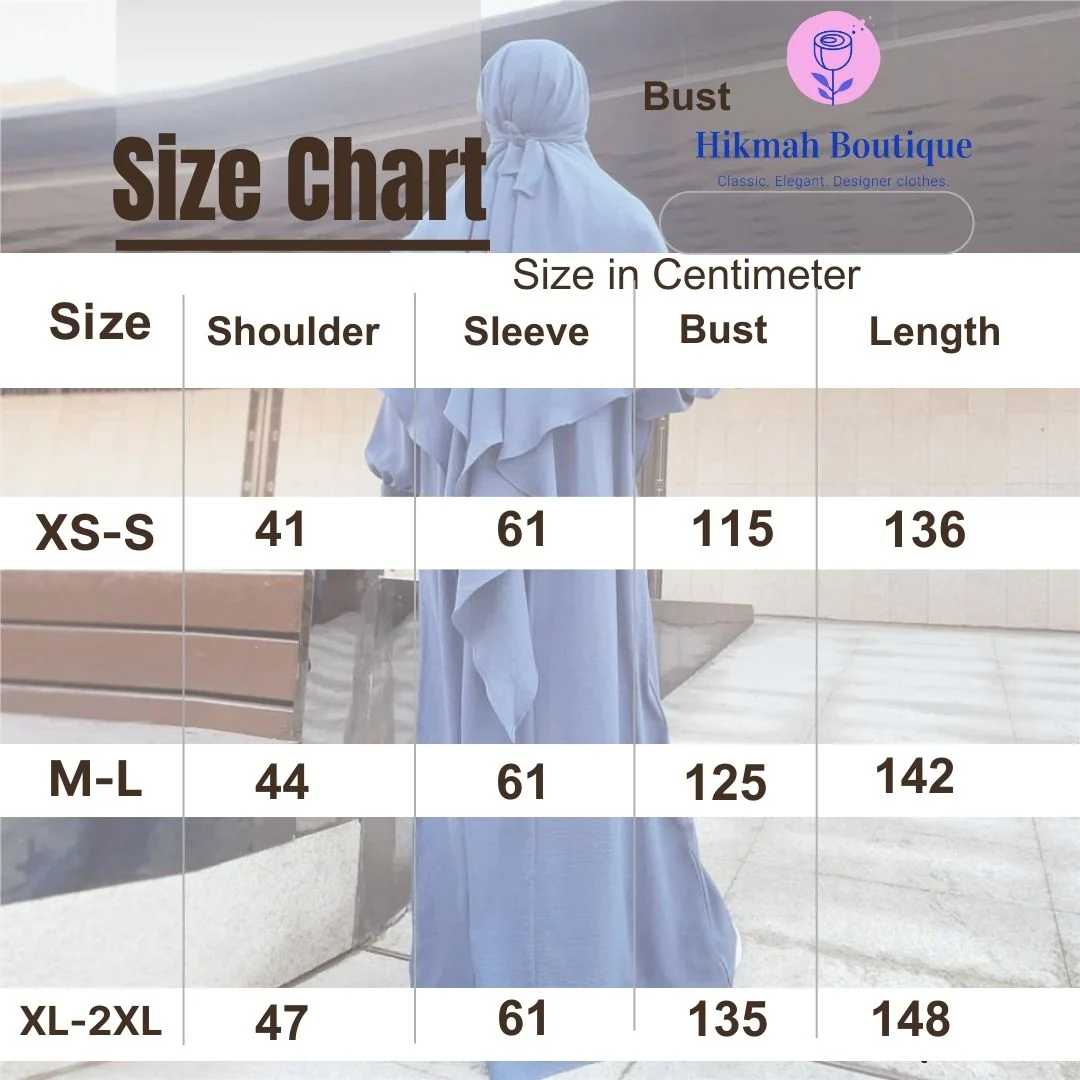 Blush Pink Crepe Crinkle Abaya With Khimar Set - clearance online only - Image 3