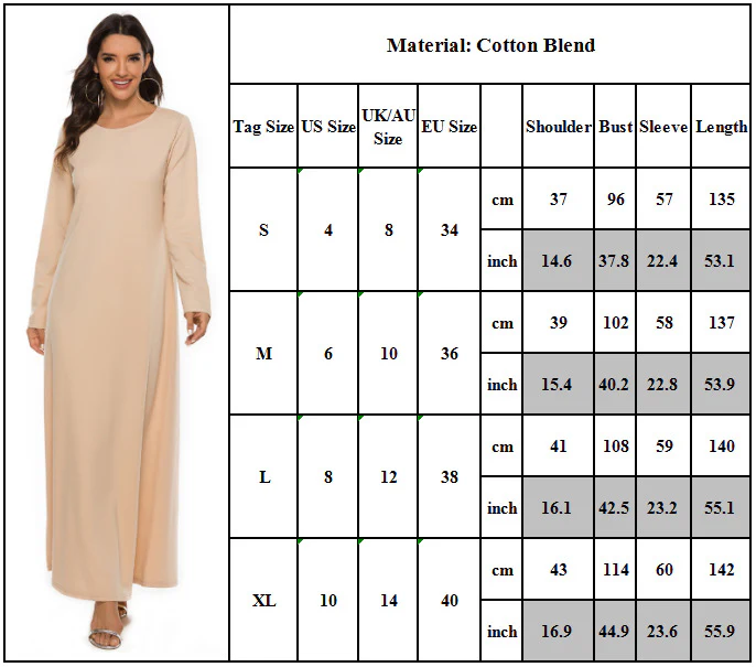 Cotton Abaya Straight Cut in White - Image 4