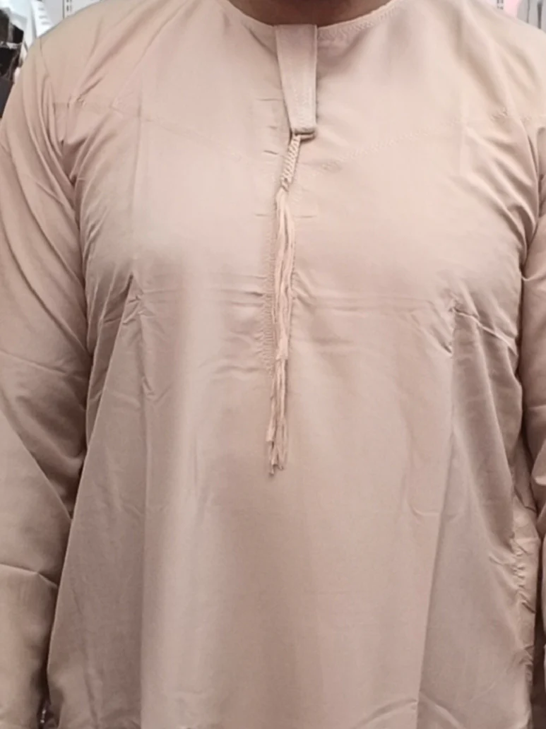 Daffah Thobe Emirati Style in Dark Beige - Image 8