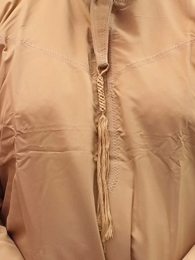 Daffah Thobe Emirati Style in Sand Brown - Image 4