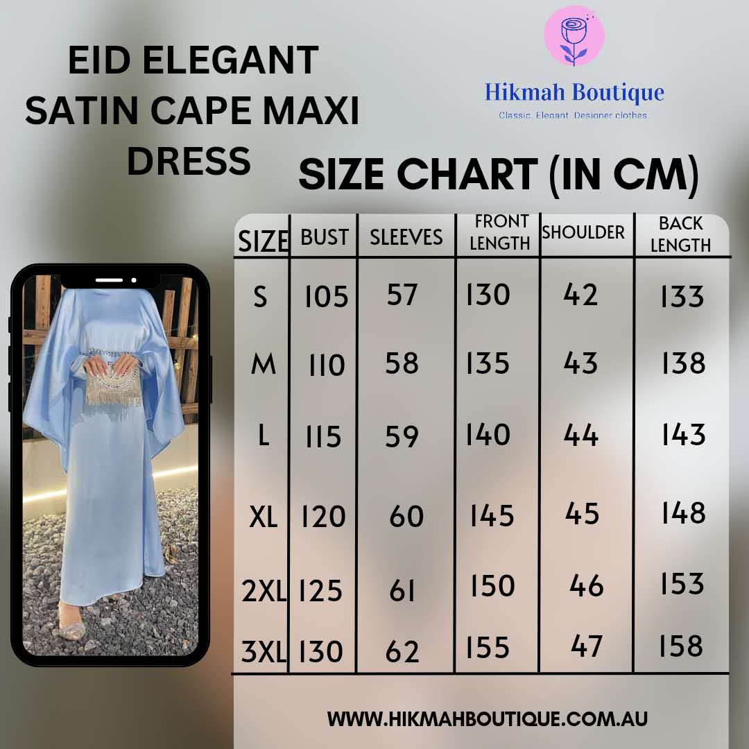 Eid Dress Elegant Satin Cape Abaya | Modest Eid Dress with Pearl & Rhinestone in Mocha (clearance online only) - Image 5