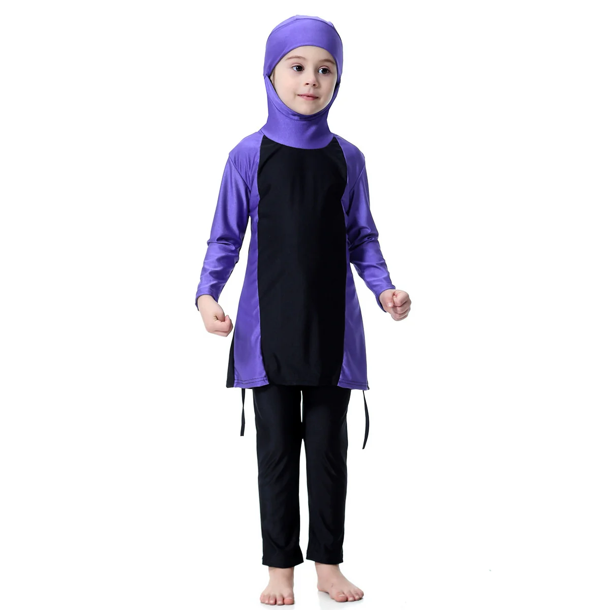 Girls Burqini Modest Swimwear - Blue | Full Cover 2 Piece Swimsuit Set - Image 4
