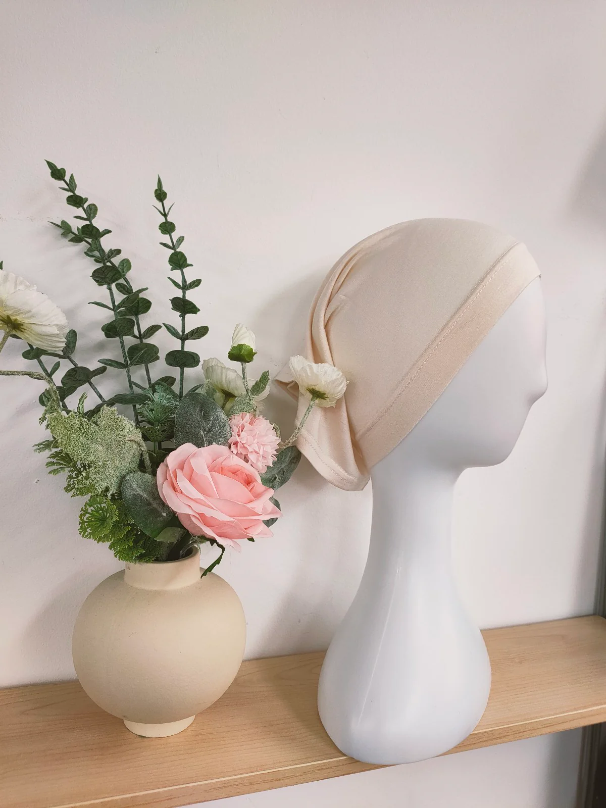 Hijab Open Undercap in Cream Beige