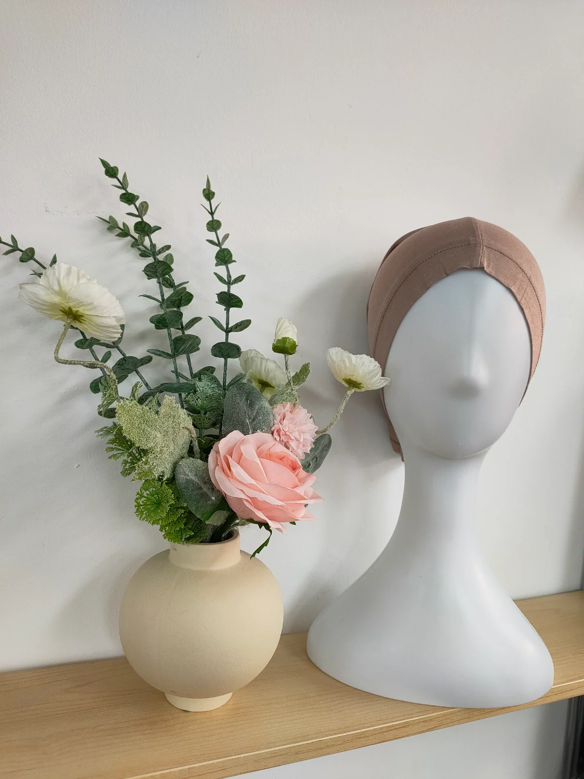 Hijab Open Undercap in Dark Khaki - Image 2
