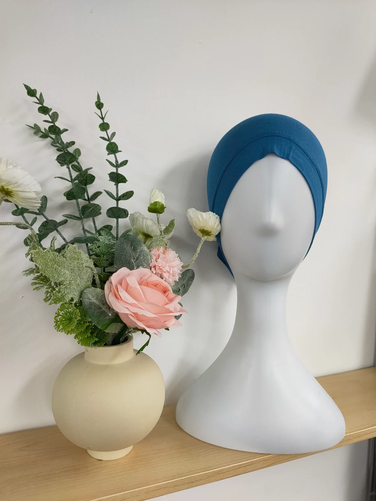 Hijab Open Undercap in Dusty Blue - Image 2