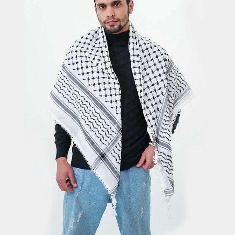 Keffiyeh Scarf with Tassels in Multi Colour - Image 5