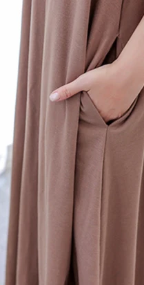 Khaki Abaya Dress - Image 3