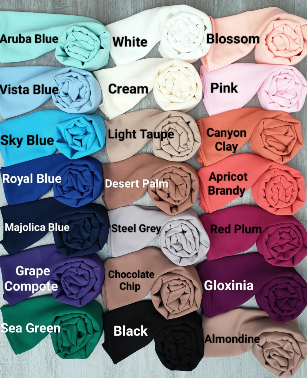Large Lux Chiffon Hijab Set (Mix & Match) 8 Hijabs wt Perfume - Image 6