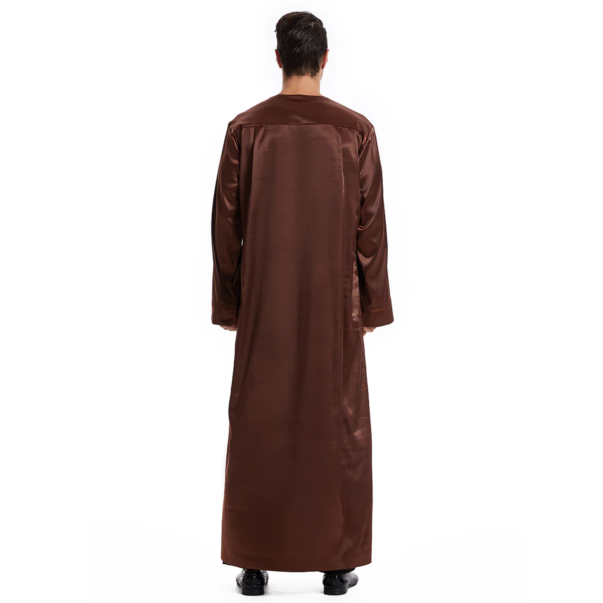 Men's Abaya Full Sleeves in Coffee - Image 8