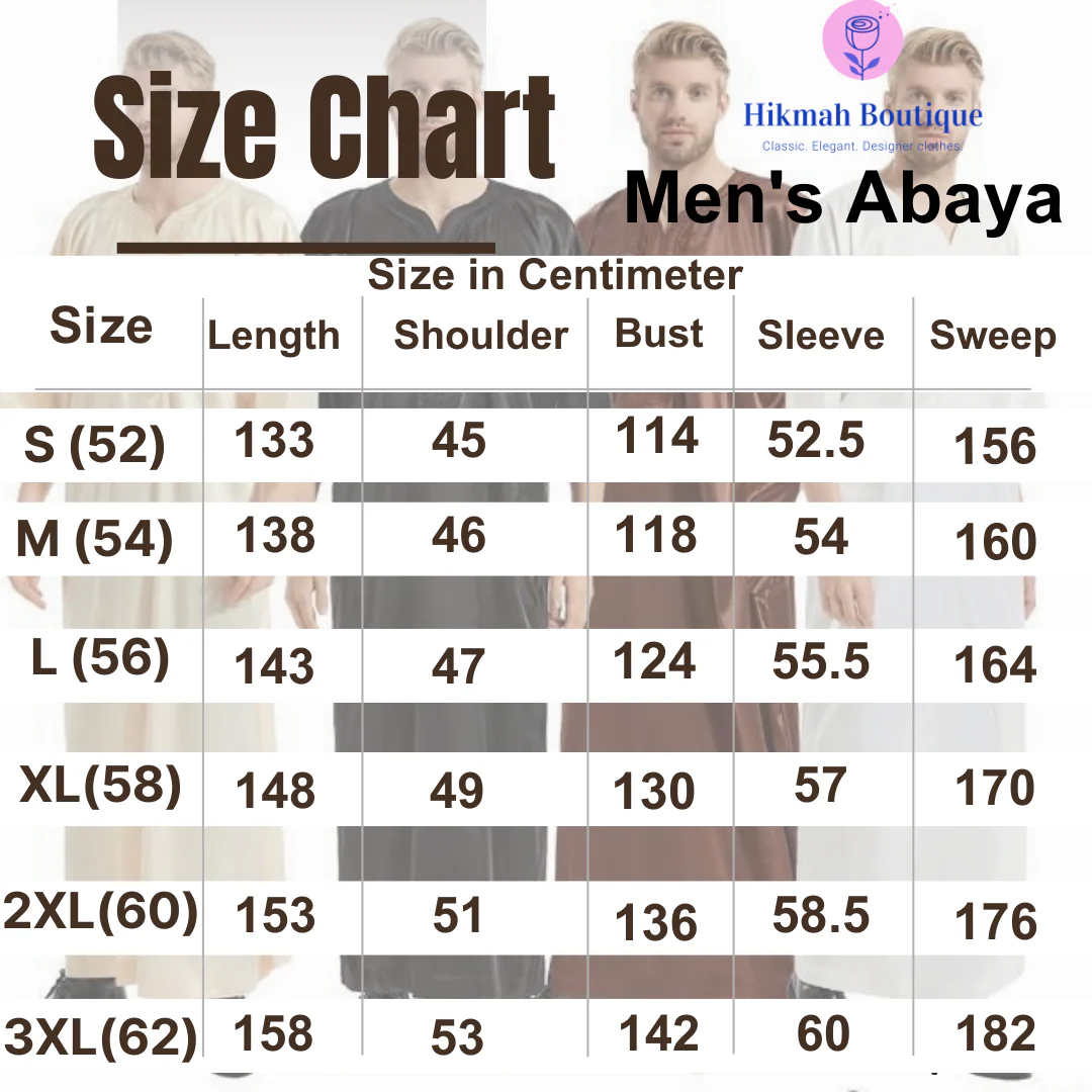 Men's Abaya Half Sleeves - Beige (clearance item) - Image 6