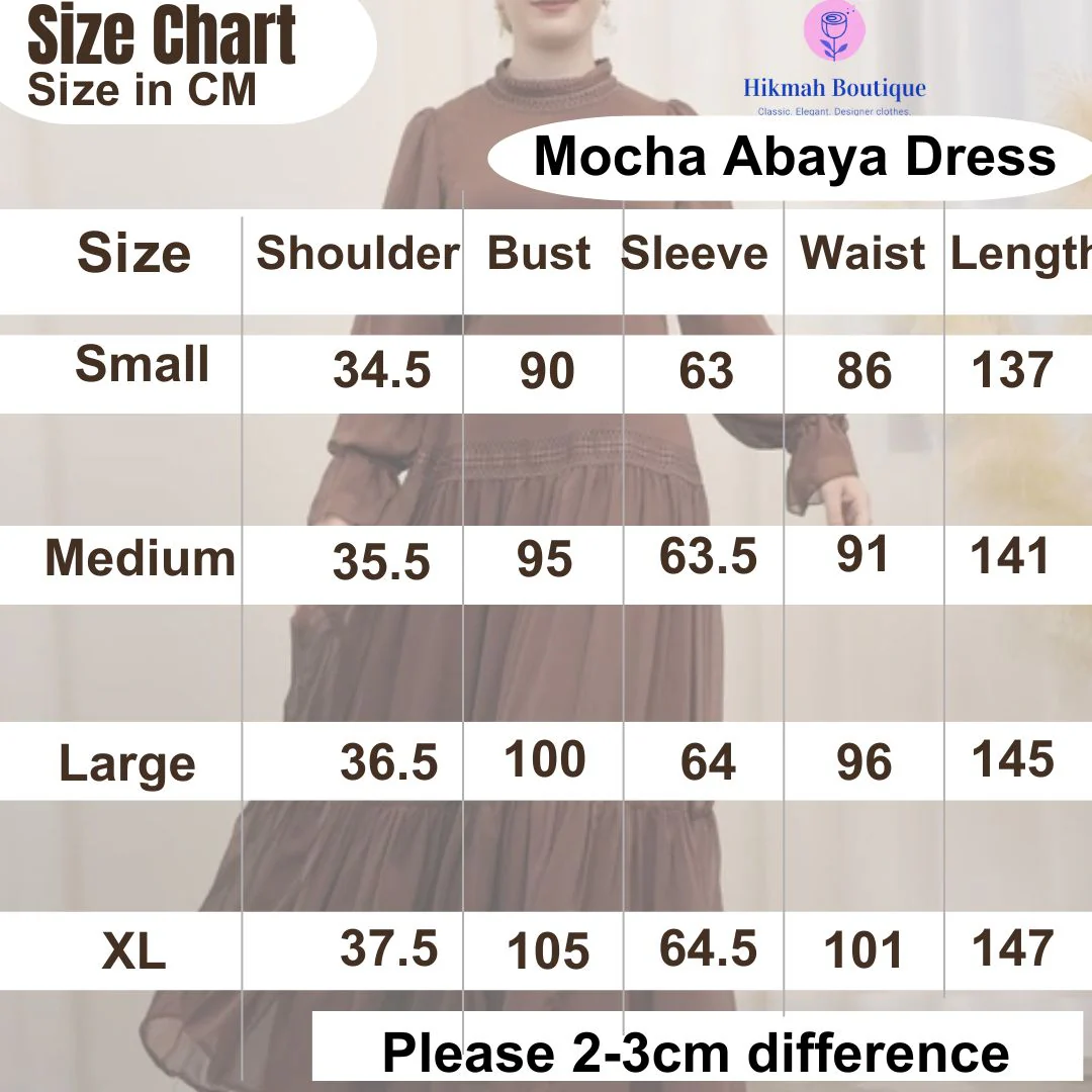 Mocha Abaya Maxi Dress (clearance online only) - Image 5
