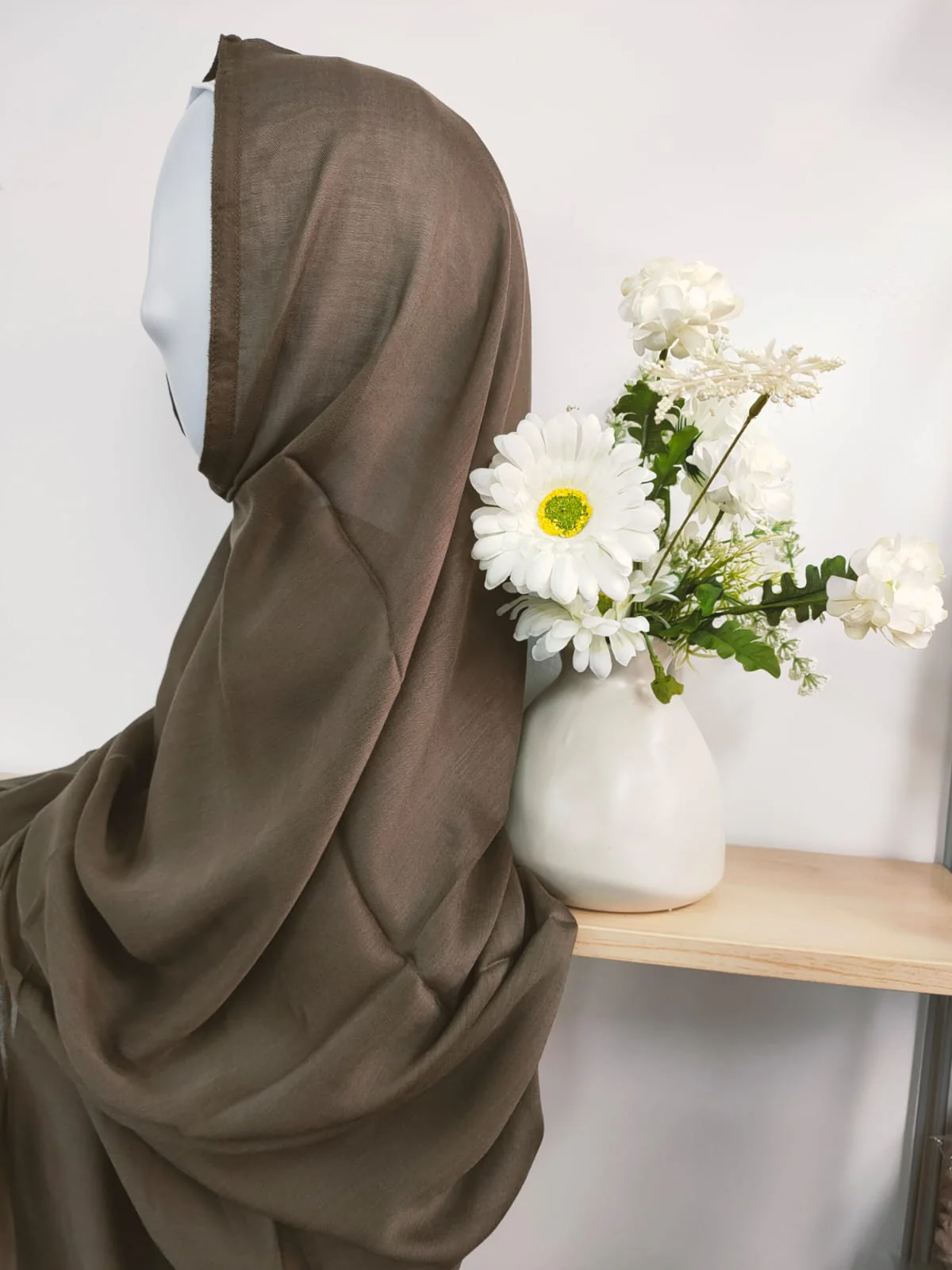 Modal Hijab in Coffee (clearance online only) - Image 2