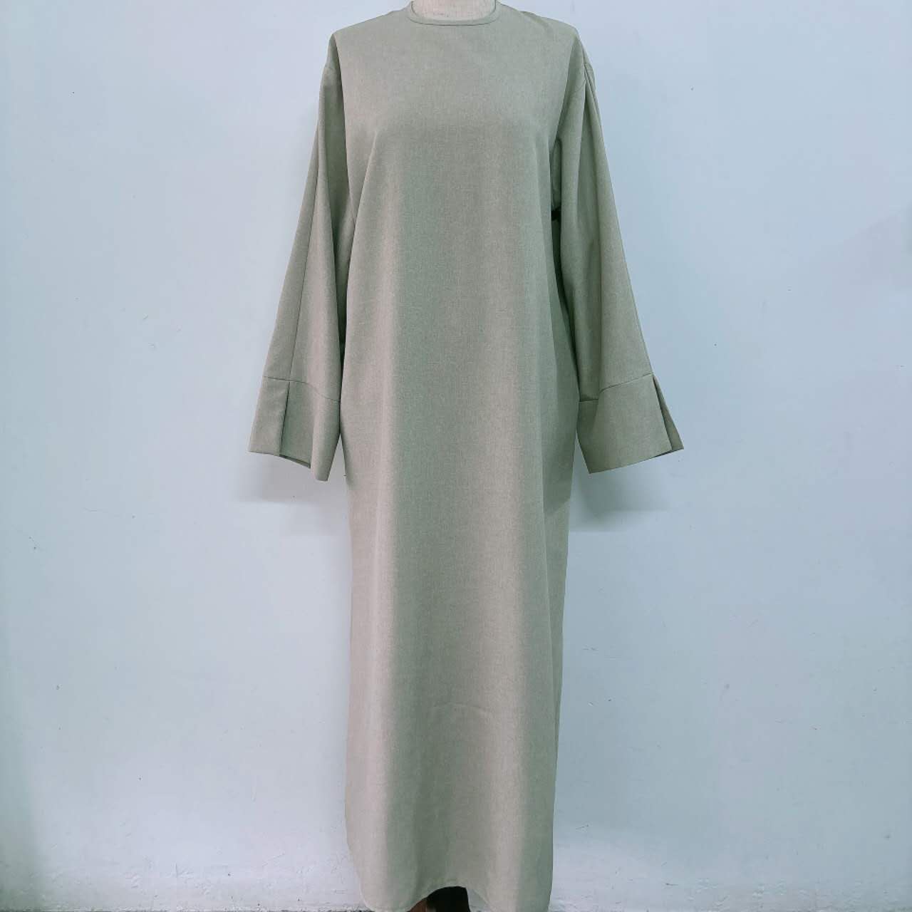 Modest Plain Abaya in Dark Beige - clearance online only - Image 3
