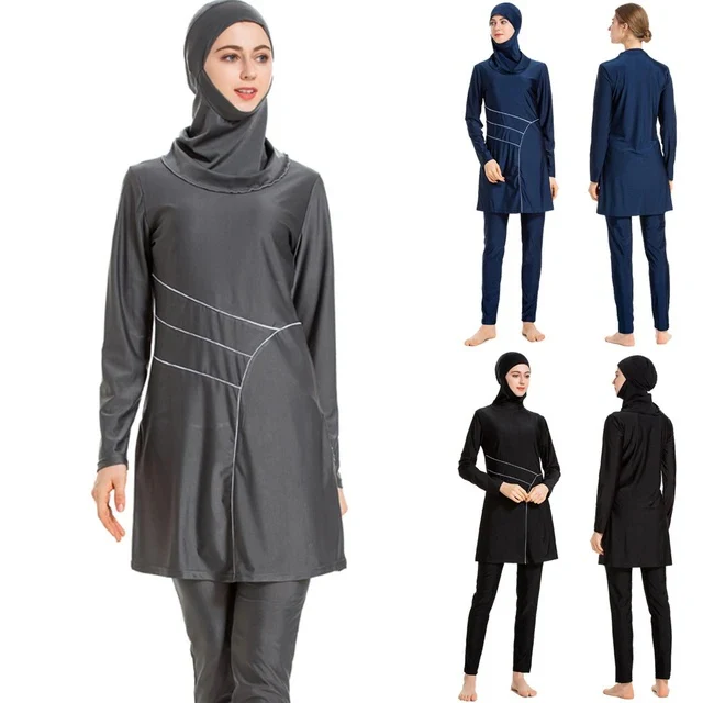 Modest Swimwear Burkini in Black | 3-Piece Set - Image 4