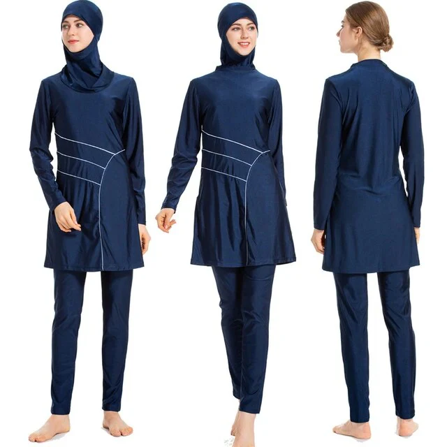 Modest Swimwear Burkini in Navy | 3-Piece Set - Image 3