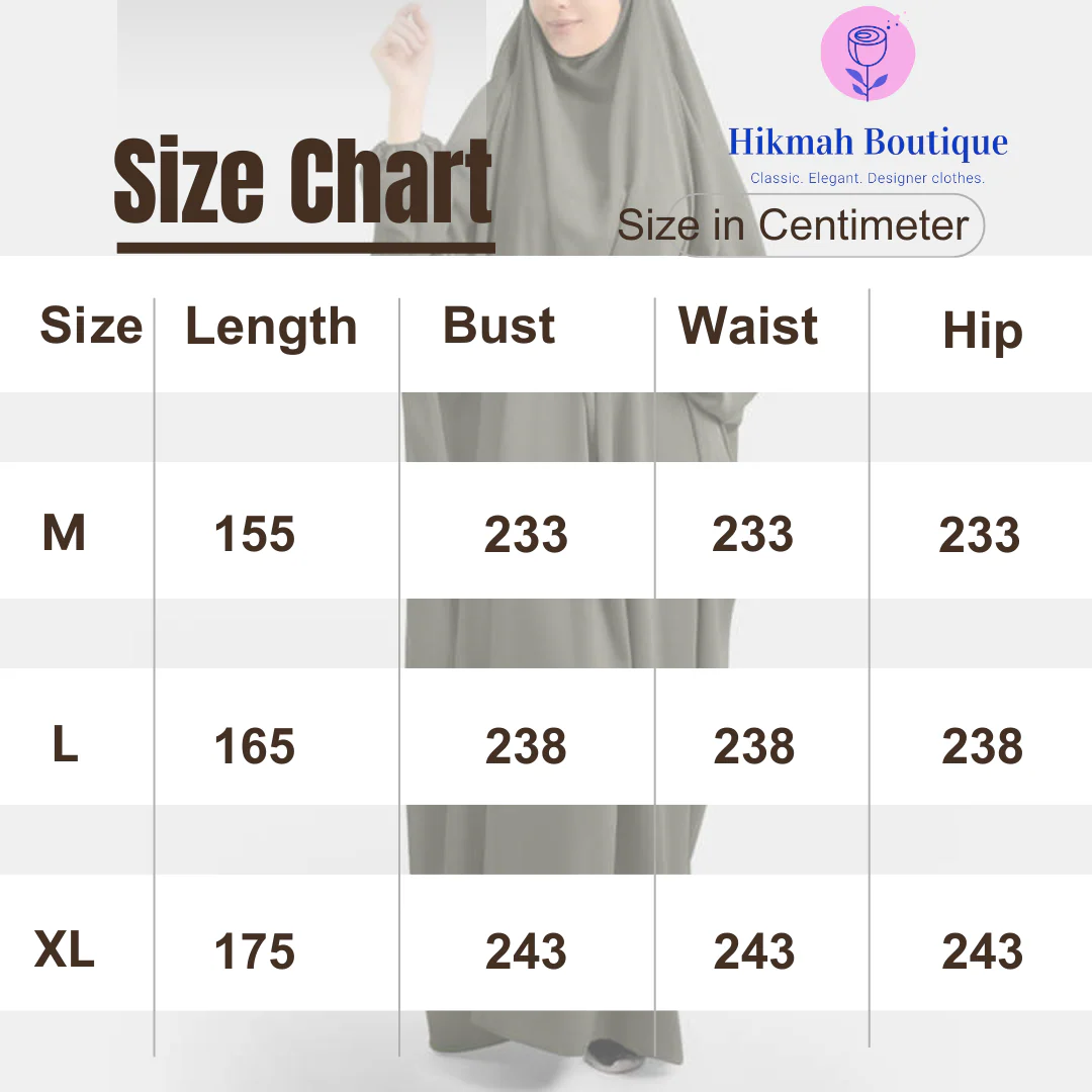One Piece French Jilbab in Light Grey - Image 2