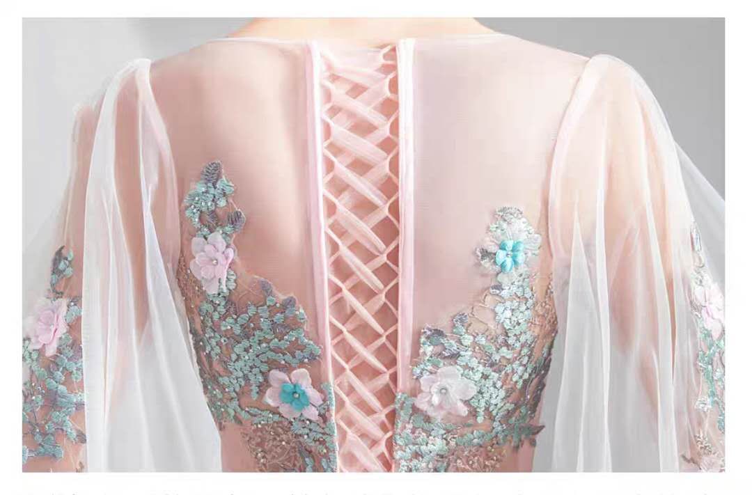 Opulent Pink Rose Floral Gown - clearance item - Image 6