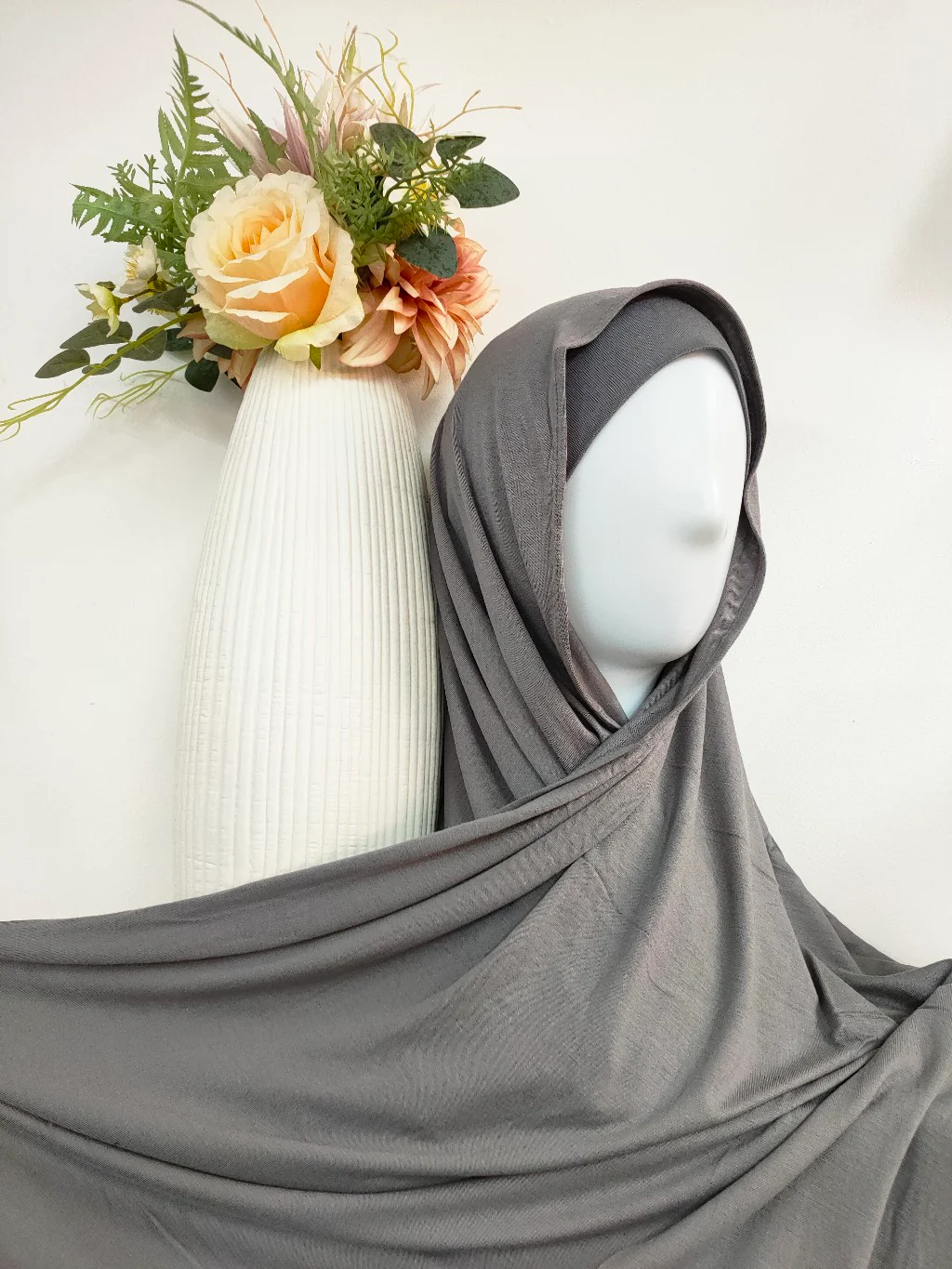 Pearl Grey Jersey Hijab