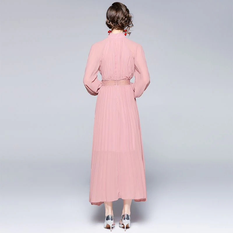 Pink Pleated Dress - Image 4