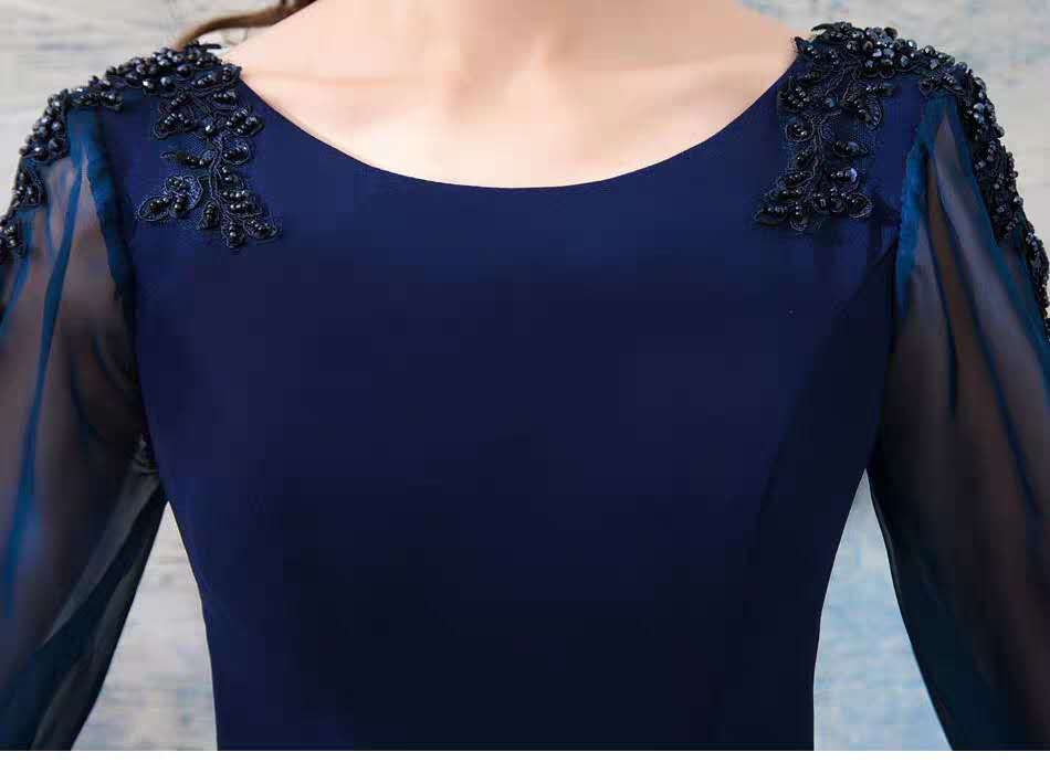 Posh Blue Mermaid Gown - clearance item - Image 6