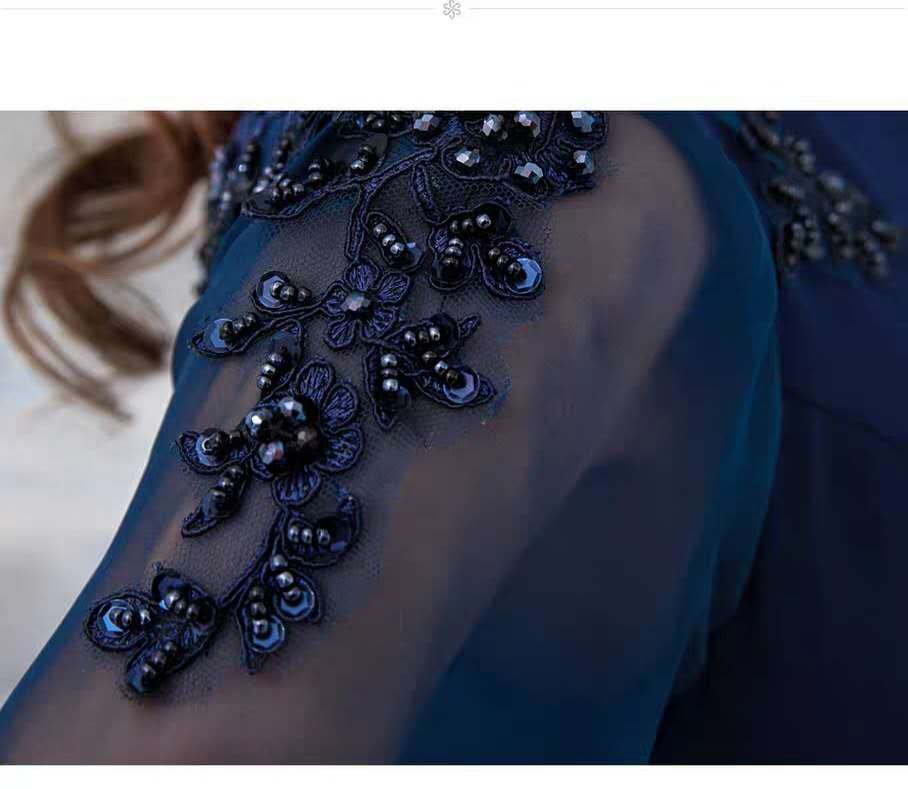 Posh Blue Mermaid Gown - clearance item - Image 8