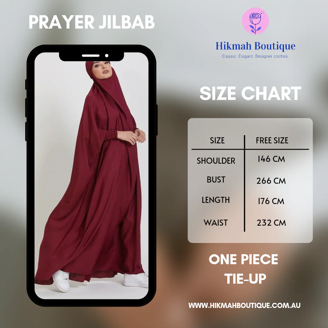 Prayer Jilbab in Maroon - Image 5