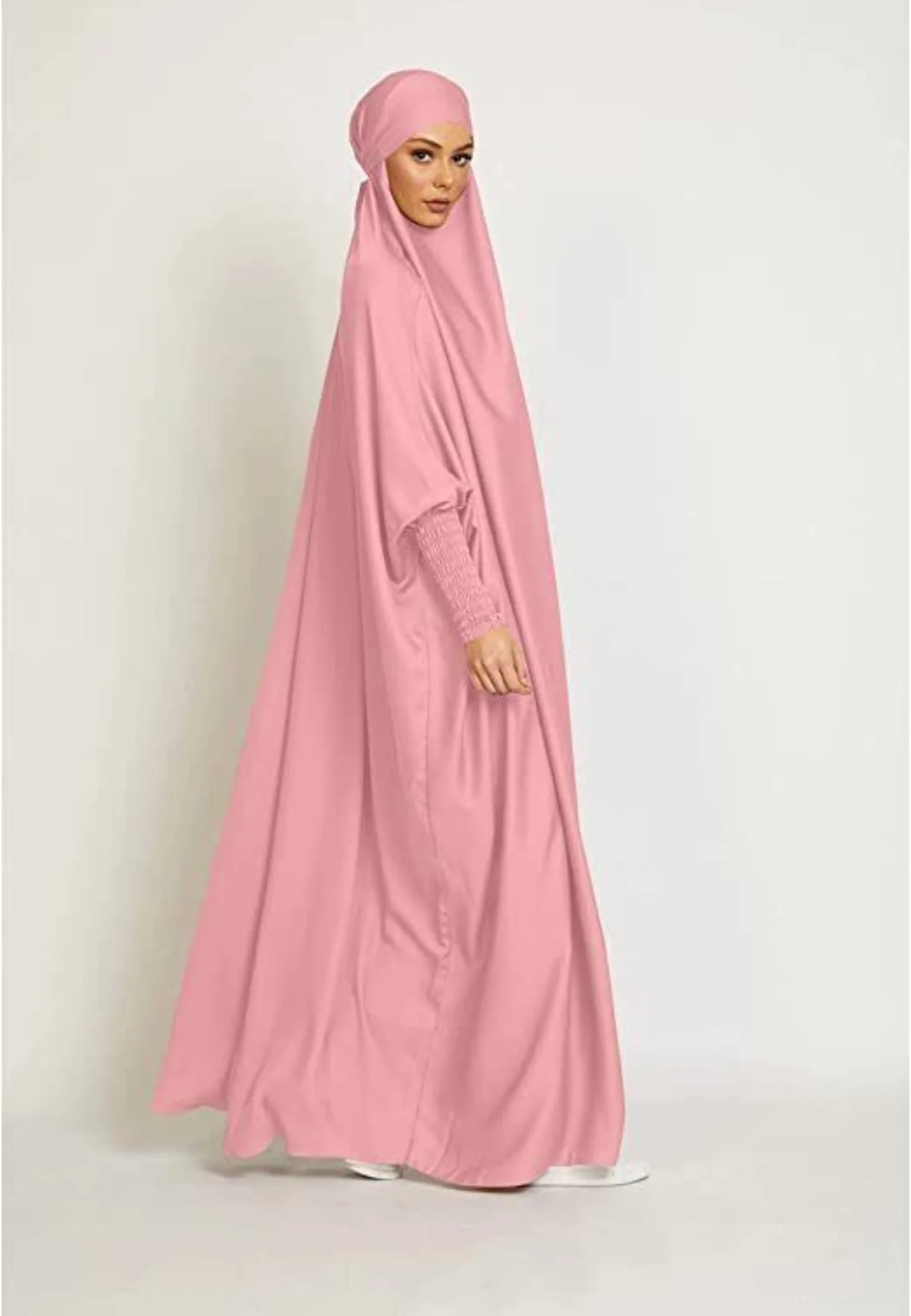 Prayer Jilbab in Pink Daisy - Image 4
