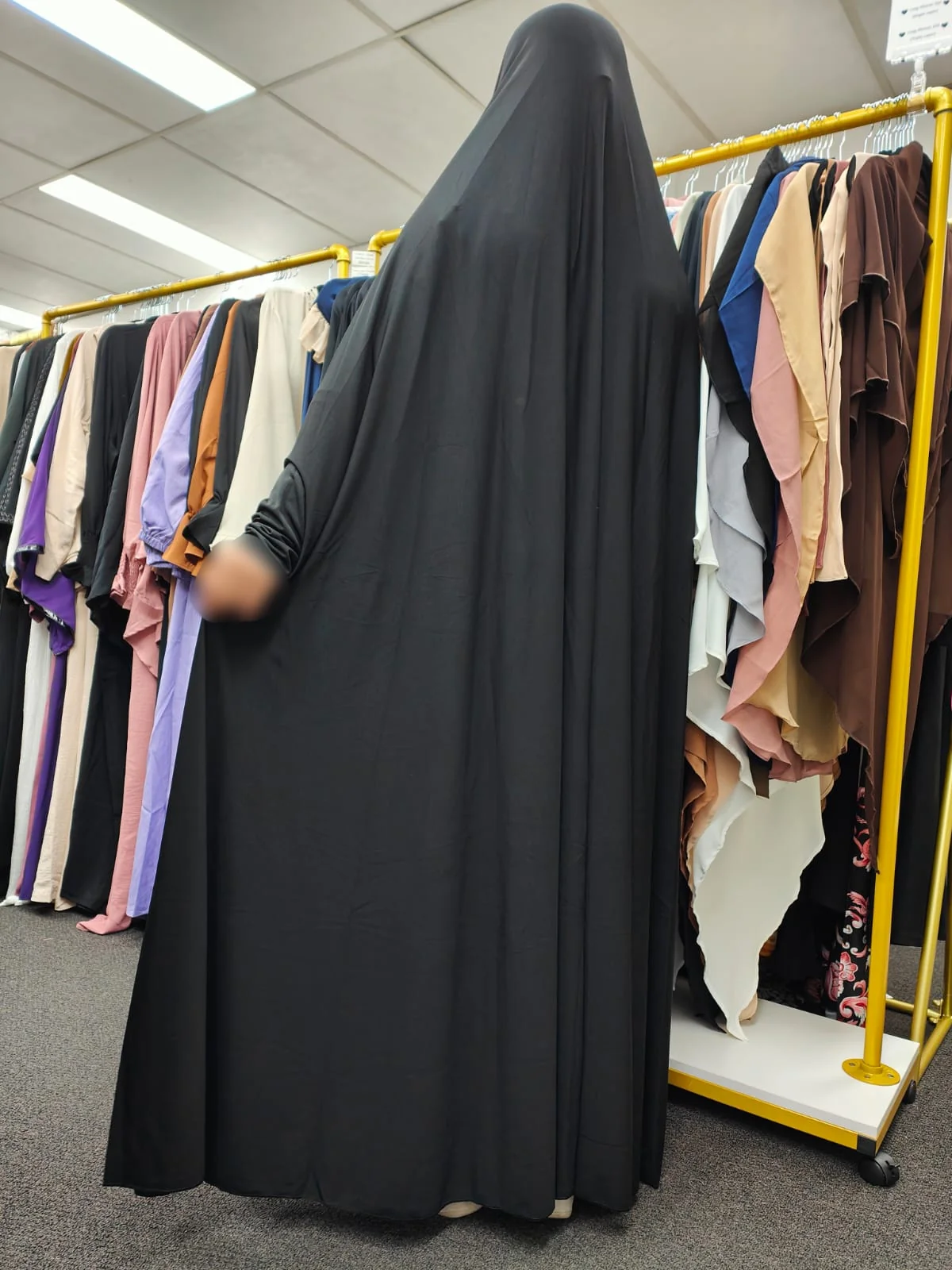 Premium Ankle Length Jilbab in Black (clearance online only) - Image 4