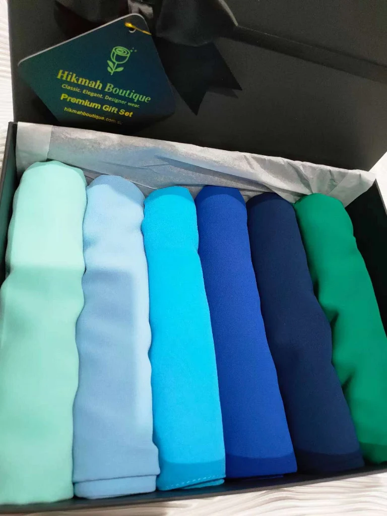 Premium Hijab Gift Set | Elegant Range 6 Colors | 6 Chiffon Hijabs (wt bonus magnetic pins) - Image 6