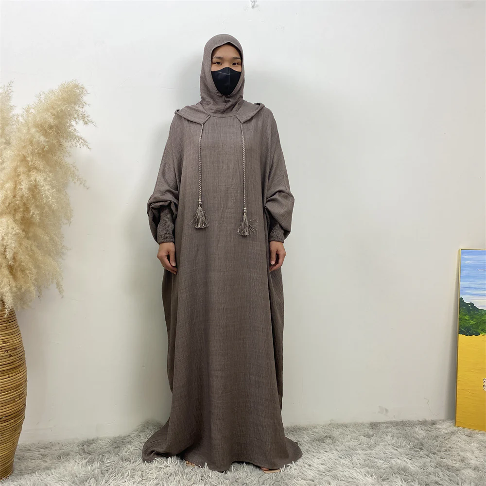 Premium Hooded Jilbab Abaya - Fawn (clearance online only) - Image 3