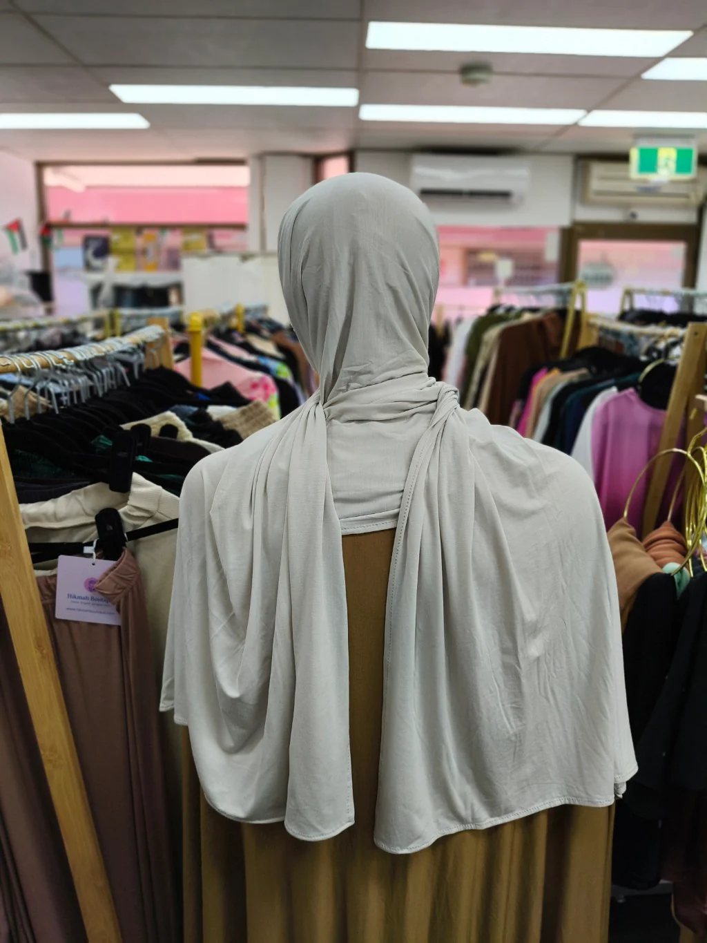 Pure Bamboo Hijab in Alabaster Grey - Image 2