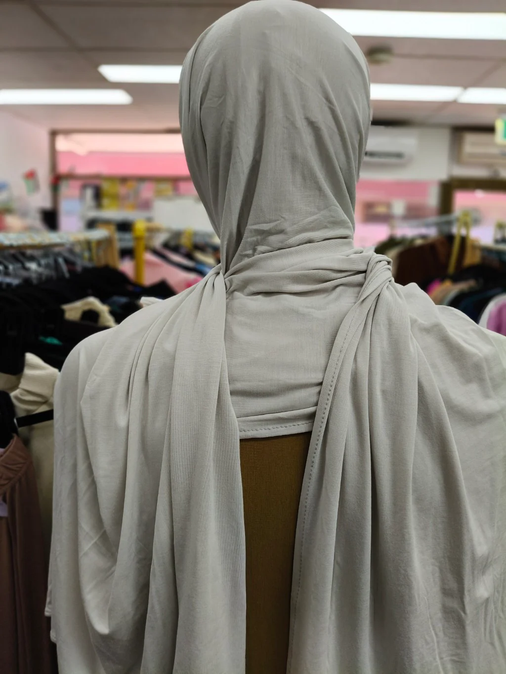 Pure Bamboo Hijab in Alabaster Grey - Image 3