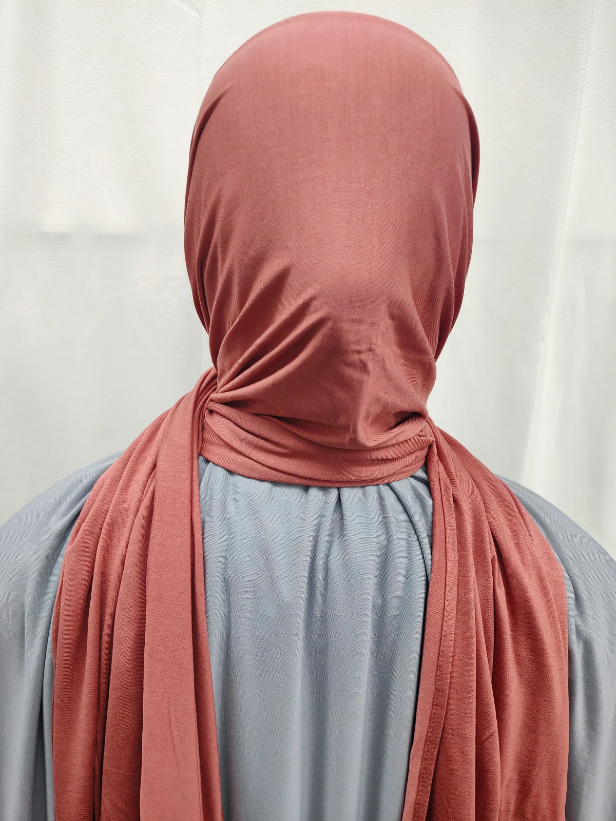 Pure Bamboo Hijab in Coral - Image 3