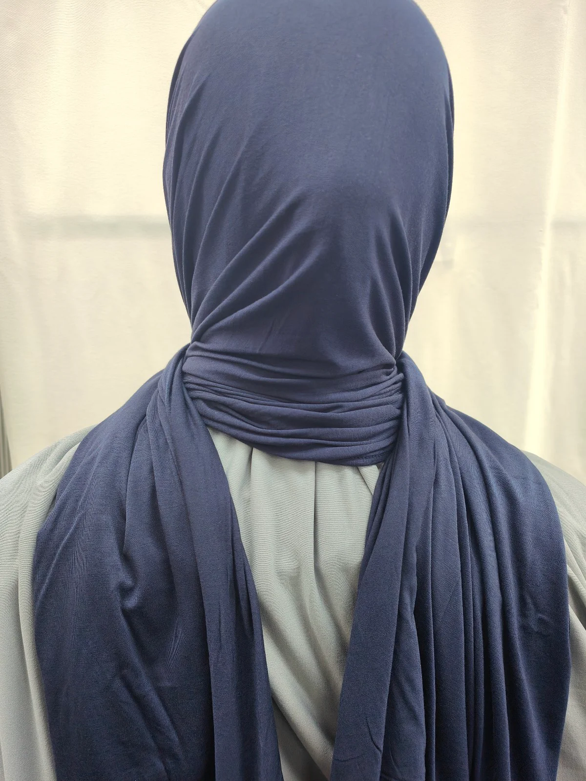 Pure Bamboo Hijab in Dark Navy - Image 3