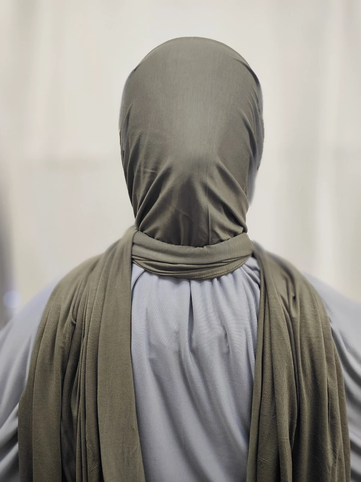 Pure Bamboo Hijab in Olive Green - Image 3