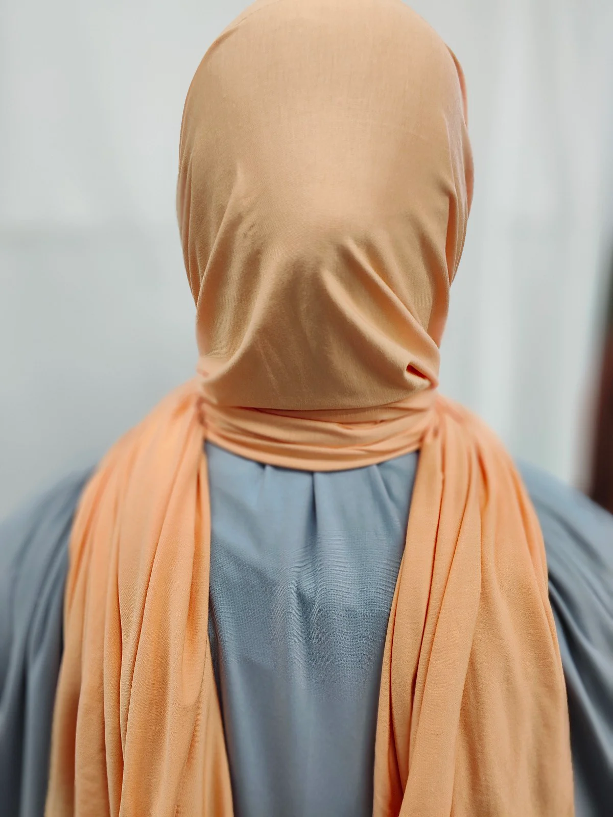 Pure Bamboo Hijab in Tangerine - Image 3