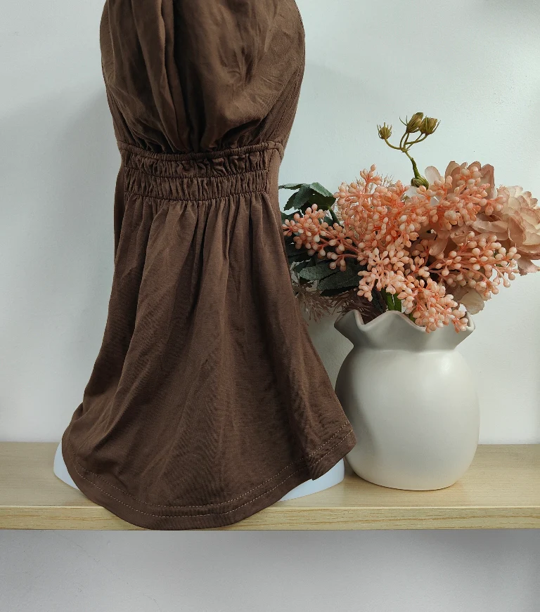 Pure Bamboo Hijab Ninja Cap in Brown - Image 3