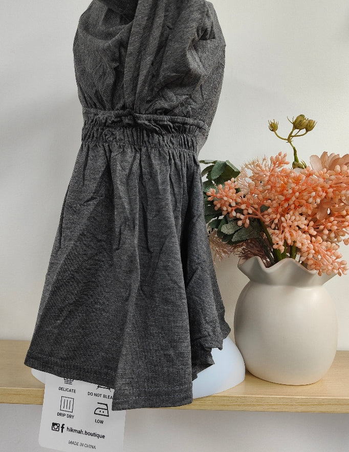 Pure Bamboo Hijab Ninja Cap in Grey - Image 3