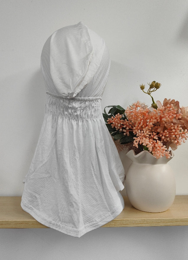 Pure Bamboo Hijab Ninja Cap in White - Image 3
