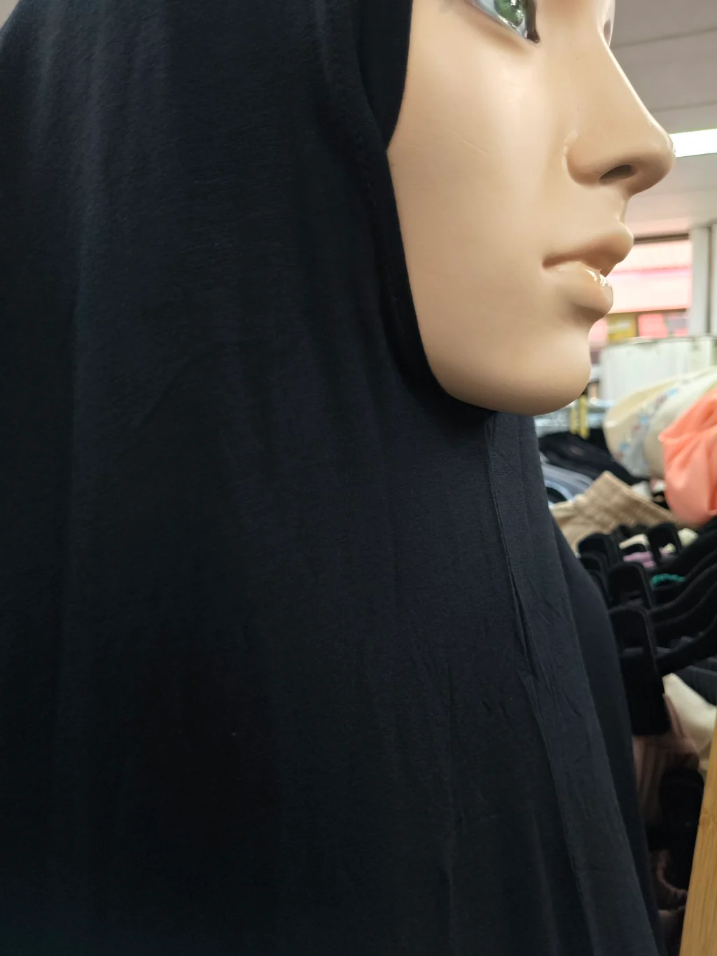 Pure Bamboo Jilbab Non-Sleeved in Black - Image 3