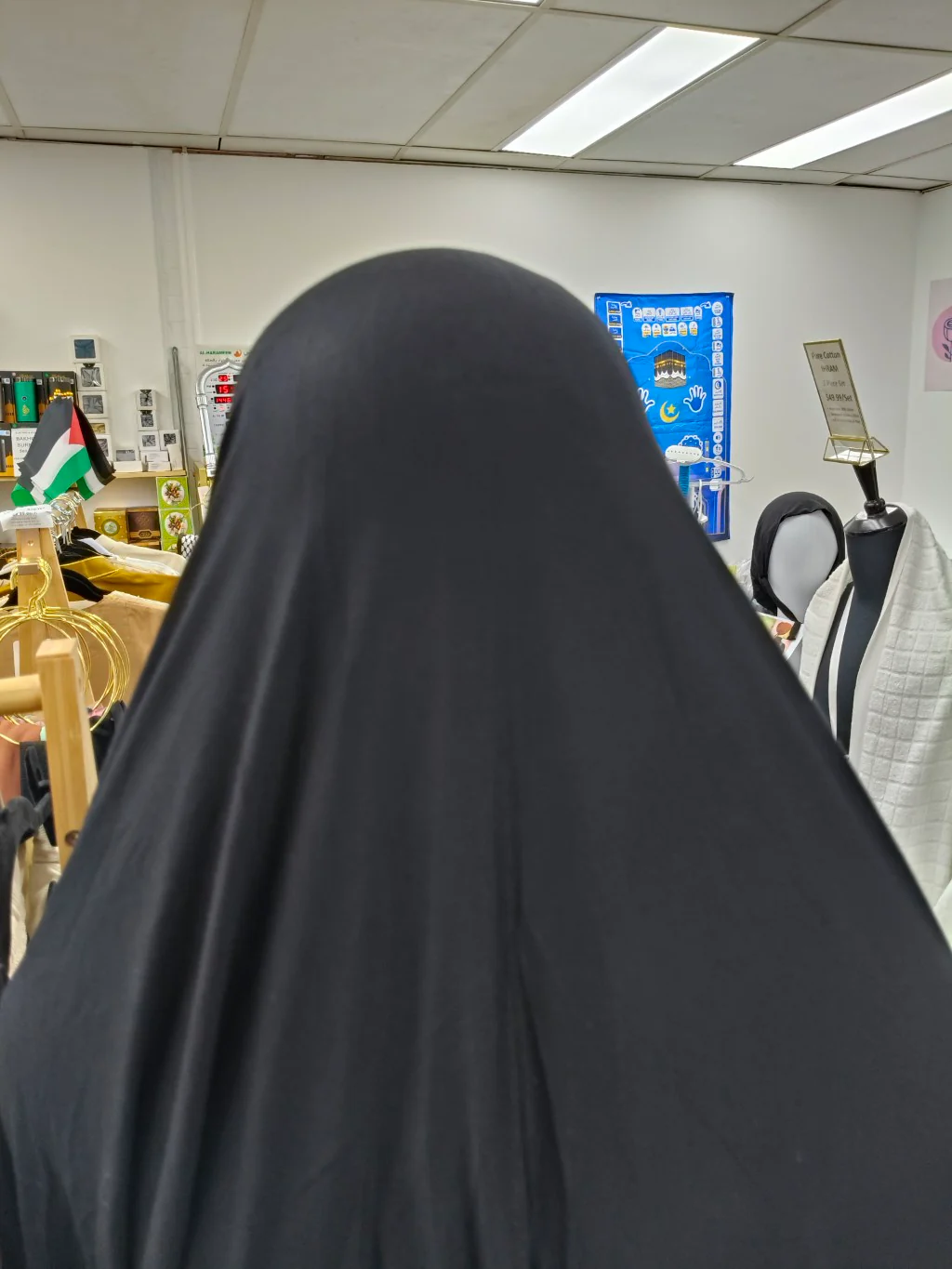 Pure Bamboo Jilbab Non-Sleeved in Black - Image 4