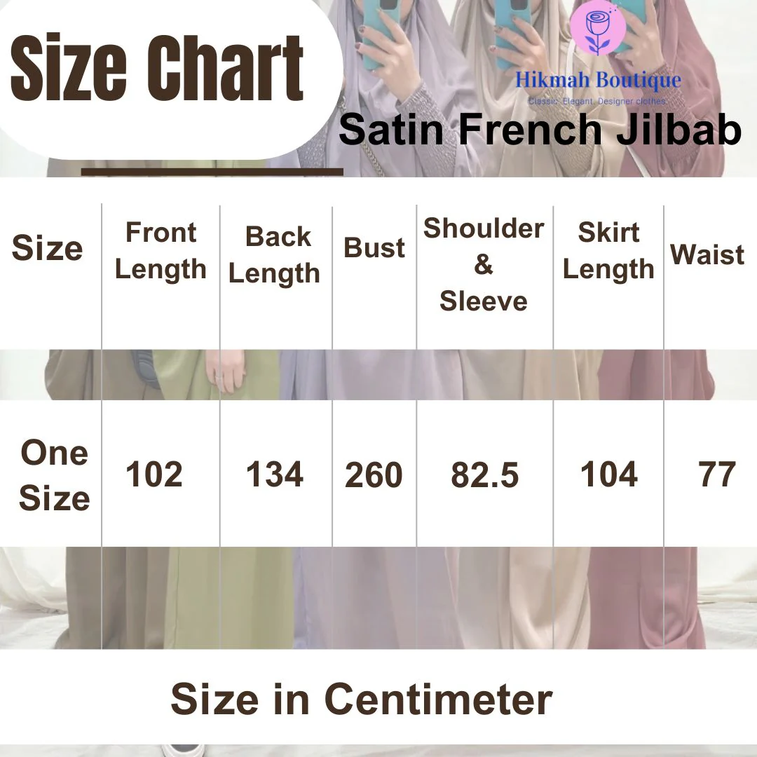 Satin French Jilbab in Olive Green | Two-Piece Set - Image 4