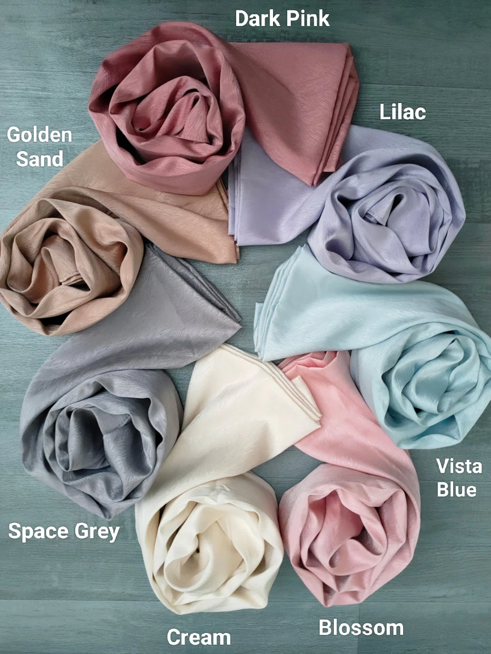 Satin Hijab in Golden Sand - Image 3