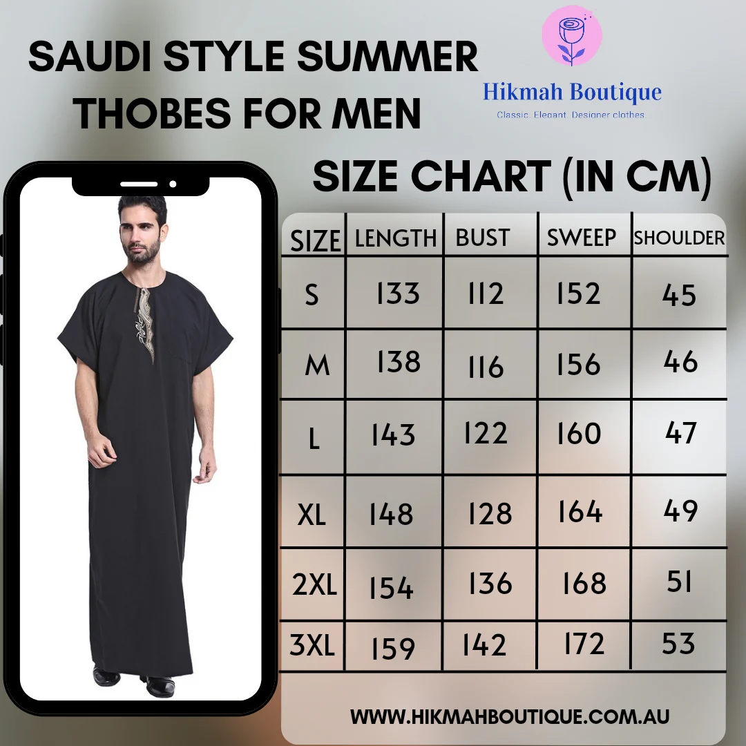Saudi Style Summer Thobe For Men In White - clearance online only - Image 4