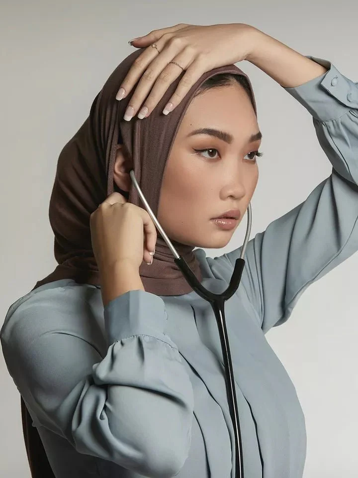 Viscose Instant Long Hijab with Ear Access, Stretchy, Breathable, Soft, and Silky - Image 4
