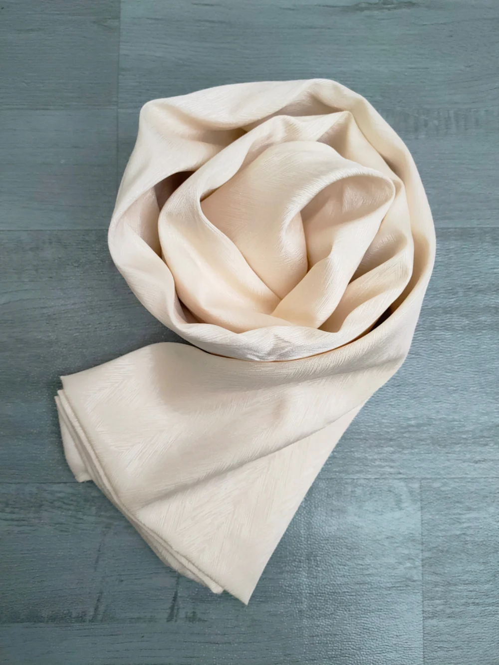 Textured Satin Hijab Scarf - Image 3