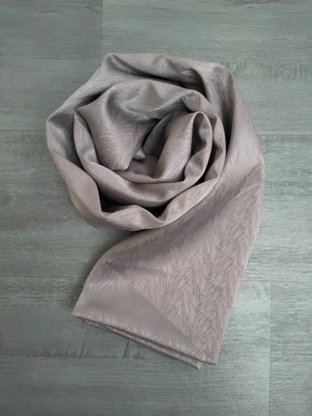 Textured Satin Hijab Scarf - Image 4