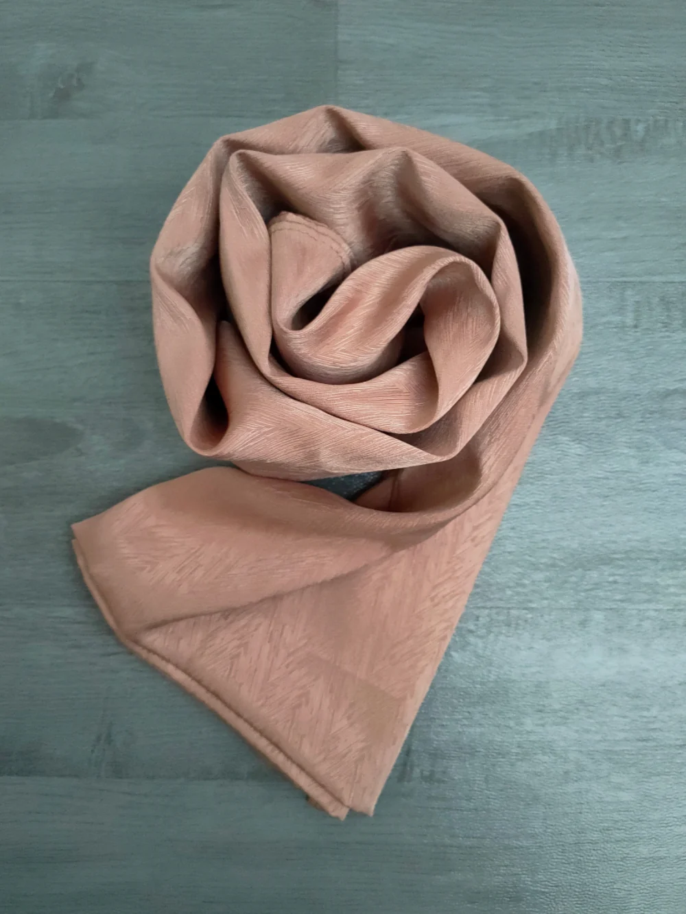 Textured Satin Hijab Scarf - Image 5